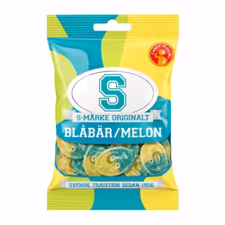 S-MÄRKE BLÅBÄR-MELON 80G