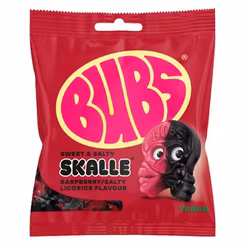 RASPBERRY SALTY LICORICE SKALLE 155G