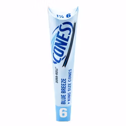 Cones Blue Breeze Small 1¼ – 6-pack Färdigrullade Blå Cones