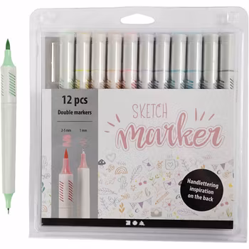 Sketch Marker - Pastellfärger 12 st