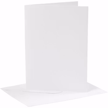 Kort och kuvert Vit 5” x 7”