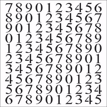 TCW Stencil 6x6 Mini Numbers