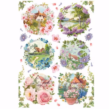 Stamperia Rispapper - Spring little landscapes