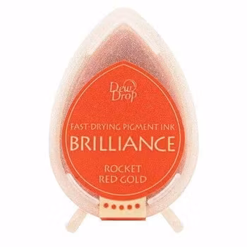Tsukineko Brilliance Pearlescent Rocket Red Gold