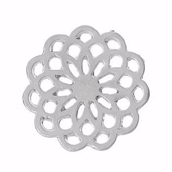 Metalldekoration Blomma Silver 4 st