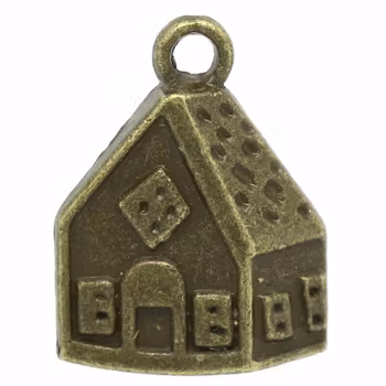 Metalldeko 4 st Hus Bronze