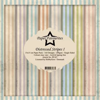 Paper Favourites - Distressed Stripes I Paperpack 6' x 6'