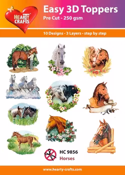 Hearty Crafts Easy 3D Toppers - Horses