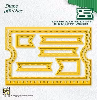 Nellie Snellen Shape Dies Ticket Booklet