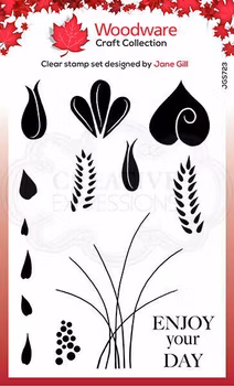 Woodware Clearstamp - Fantasy Flower Set