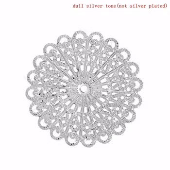 Metalldekoration Blomma Silver 4 st