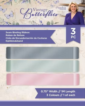 Crafter's Companion Vintage Butterflies Seam Binding Ribbon