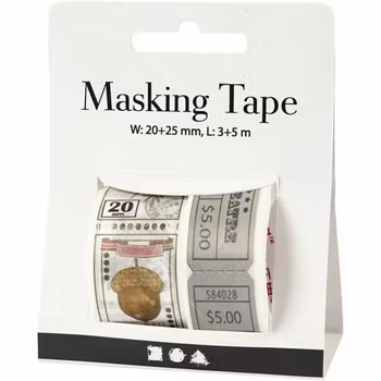 Creotime Masking Tape / Washi tape Biljett & Naturmotiv