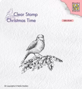 Nellie Snellen Clearstamp - Bird on holy branch