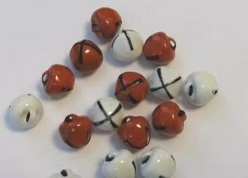 Christmas bells red and white 16 PC