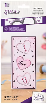 Gemini Cuts & Embosses - Happy Hearts