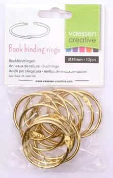 Vaessen Creative Book binding rings 38 mm - Guldfärgade