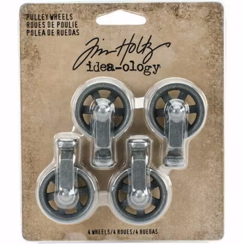 Tim Holtz Idea-ology Mini Pulley Wheels (4pcs)