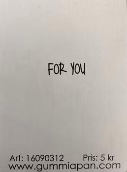 Gummiapan stämpel - For You