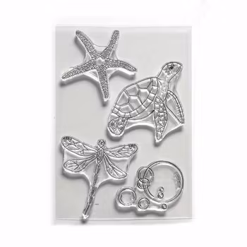 Elizabeth Craft Designs Clearstamps - Water Creatures