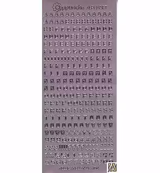 Clippunch Alphabet Stickers - Silver