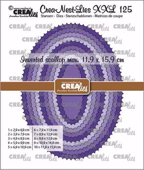 Crealies Crea-nest-dies XXL Ovals with inverted scallop