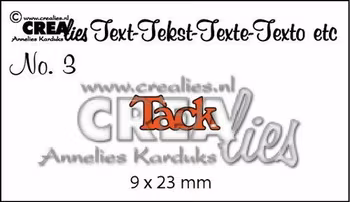Crealies Text Dies - Tack