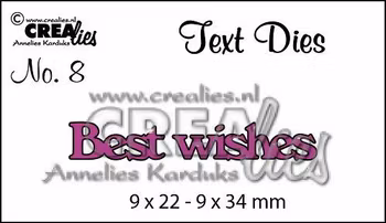 Crealies Text Dies - Best Wishes