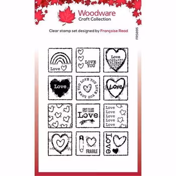 Woodware Clearstamp - Love Squares
