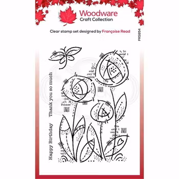 Woodware Clearstamp - Flower Blooms