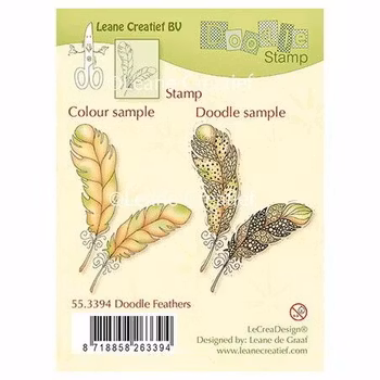 Leane Creatief BV Clearstamps - Doodle Feathers