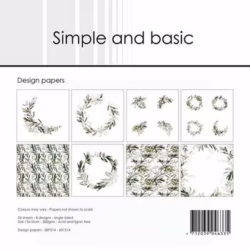Simple and Basic Design Papers "Green Softness" 6 x 6