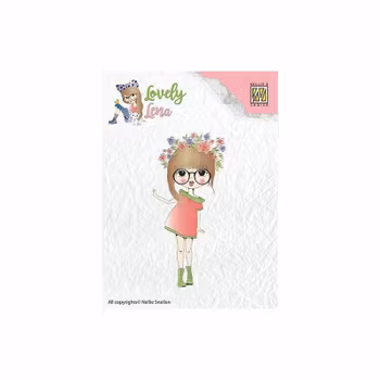 Nellie Snellen Clearstamp Lovely Lena - Lena, floral wreath