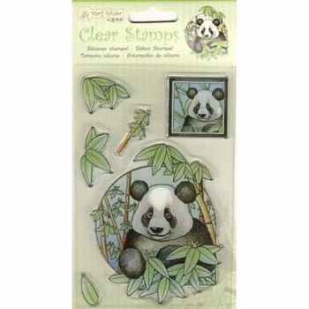 Marij Rahder Clearstamp - Panda Bear with Eucalyptus
