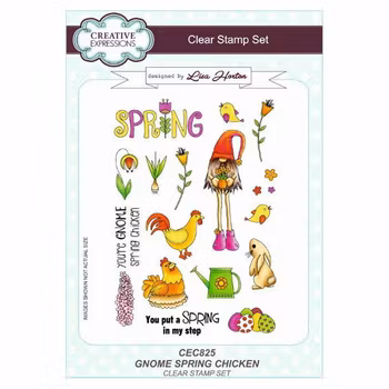 Creative Expressions Clear Stamp Set - Gnome Spring Chicken