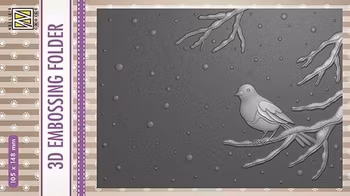 Nellie Snellen 3D Embossingfolder Bird on branch