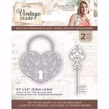 Crafter's Companion Vintage Diary Key to my heart Dies