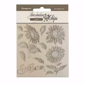 Stamperia Sunflower Art Decorative Chips Sunflower Art