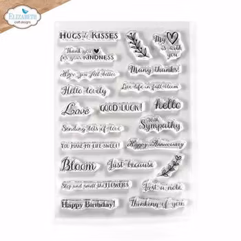Elizabeth Craft Designs Clearstamp - With Love Sentiments