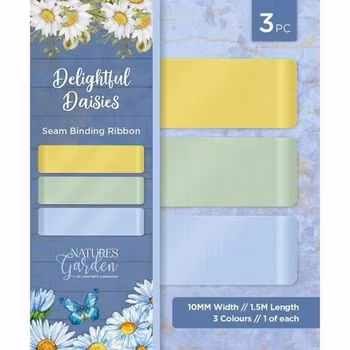 Crafter's Companion Delightful Daisies Seam Binding Ribbon