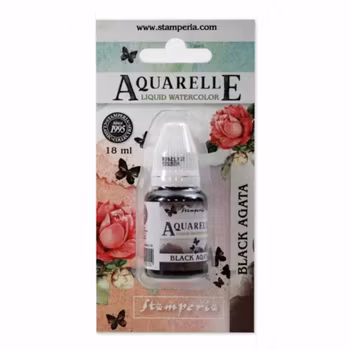 Stamperia Aquarelle Watercolor Black Agata (18ml)