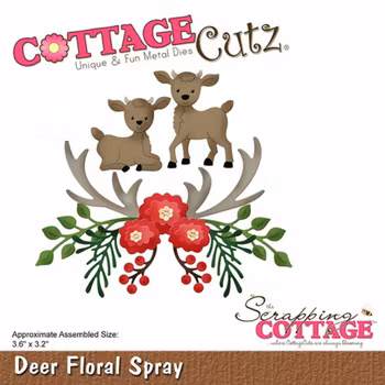 Cottage Cutz Dies - Deer Floral Spray