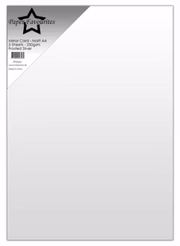 Paper Favourites Mirror Card Matte A4 Frosted Silver (5pcs)