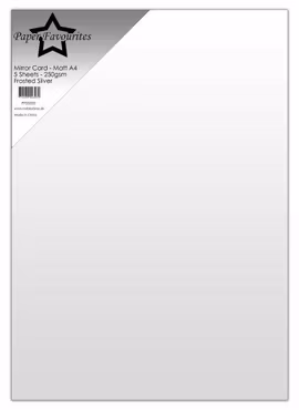 Paper Favourites Mirror Card Matte A4 Frosted Silver (5pcs)