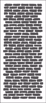 The Crafter's Workshop Slimline Stencil Bricks Vertical