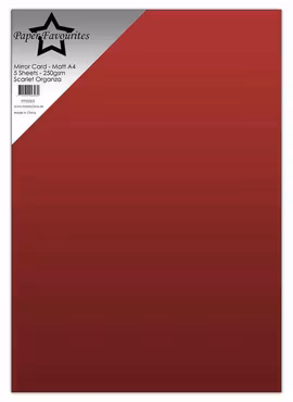 Paper Favourites Mirror Card Mat "Scarlet Organza"
