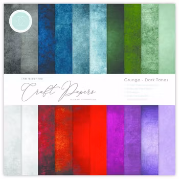 Craft Consortium Essential Craft Papers 6x6 Inch Paper Pad Grunge Dark Tones