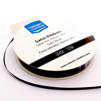 Vaessen Creative Satin Ribbon 3mmx10m Anthracite