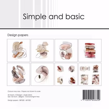 Simple and Basic Design Papers "Oranic Shapes" 6 x 6