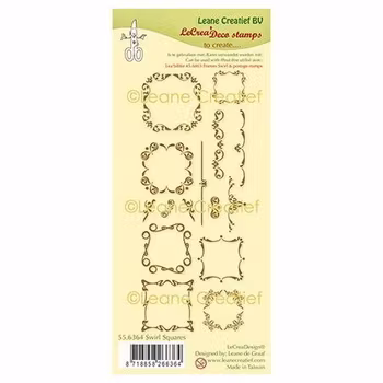 Leane Creatief BV Clearstamps - Swirl Squares